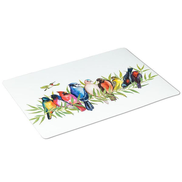 Oiseaux sur une nappe