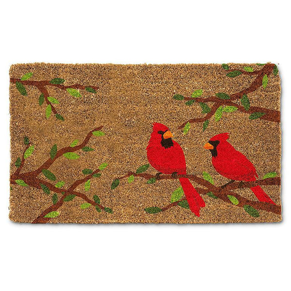 Paire de Cardinal sur Tapis de Porte