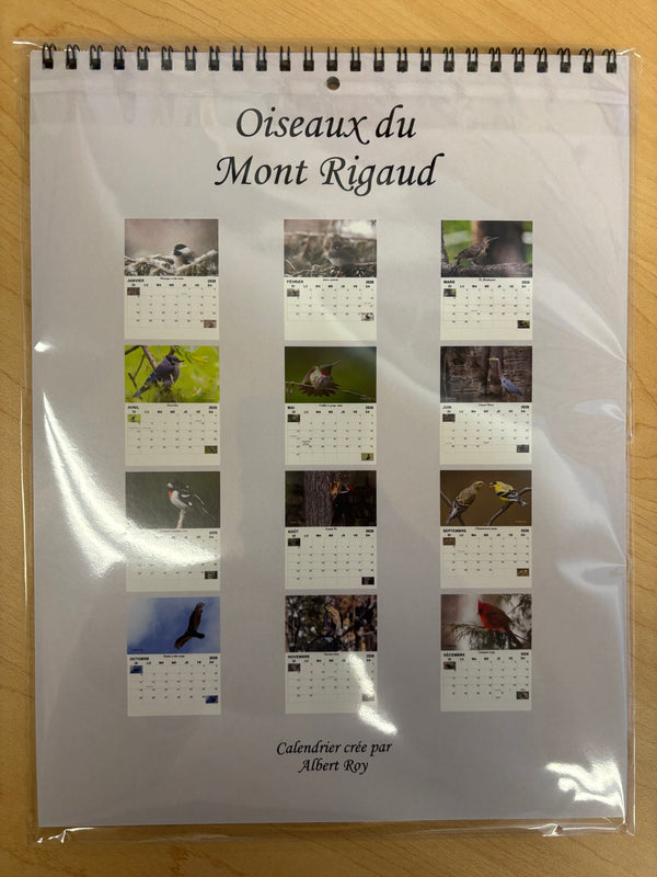 Calendrier - Oiseaux du Mont Rigaud 2025