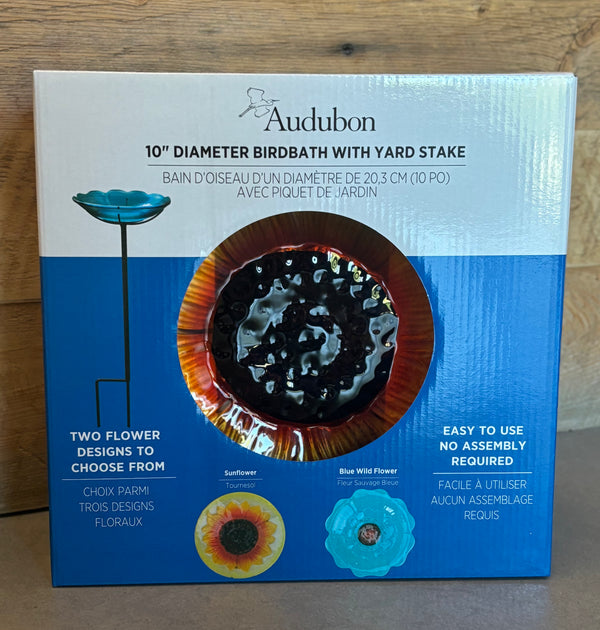 Bain d'oiseaux en verre Audubon