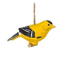 Yellow Finch Wood Ornament