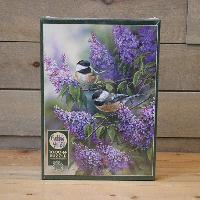 Puzzle - Chickadees and Lilacs - 1000 pieces